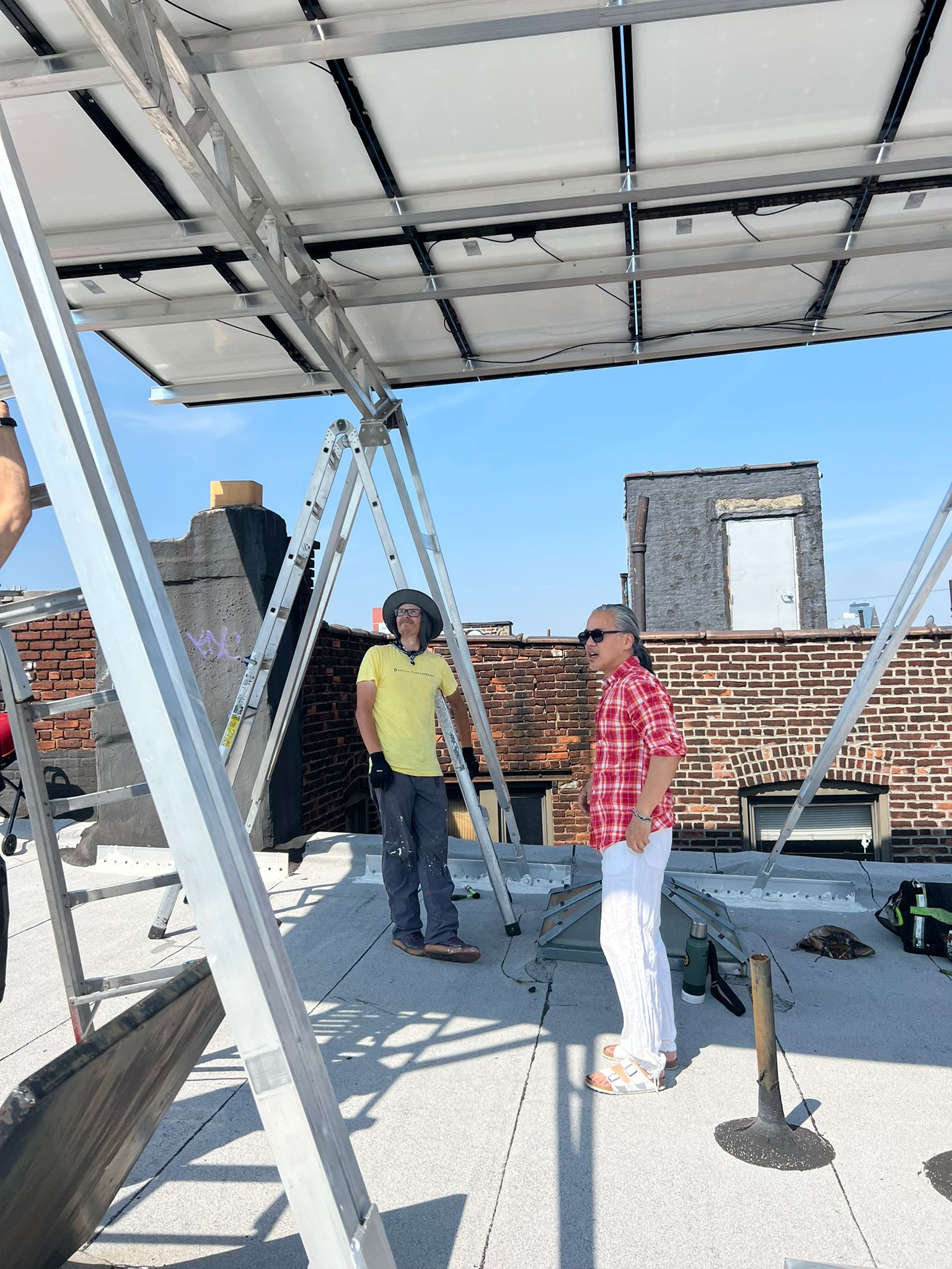 Installing solar panels in Brooklyn