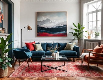 living room design maximalist décor